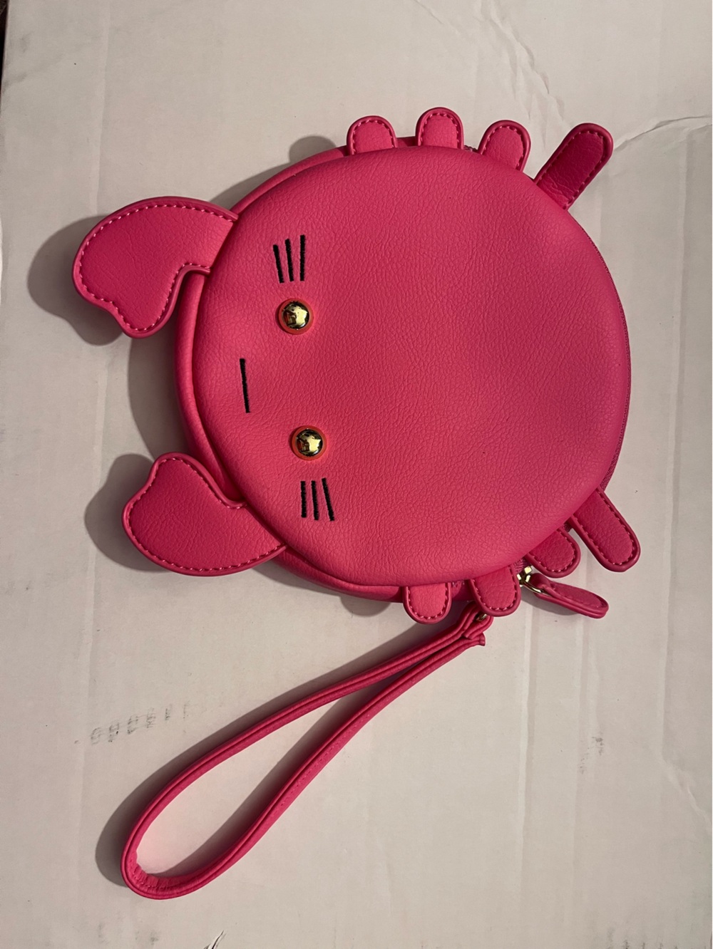 Betsey Johnson Hot Pink Crab Wristlet Clutch